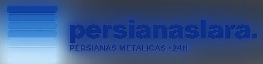 Logotipo de Persianas Lara: persianas metálicas, 24 h